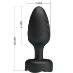 PRETTY LOVE - PLUG ANAL VARIAN AVEC LUMIÃRE LED NOIR 10,8 CM